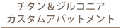 チタン＆ジルコニアカスタムアバットメント